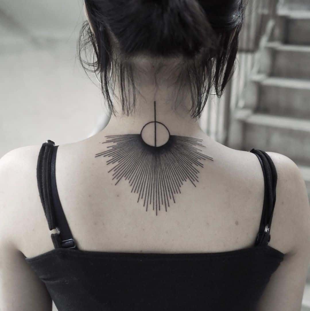 Neck Circle Tattoo