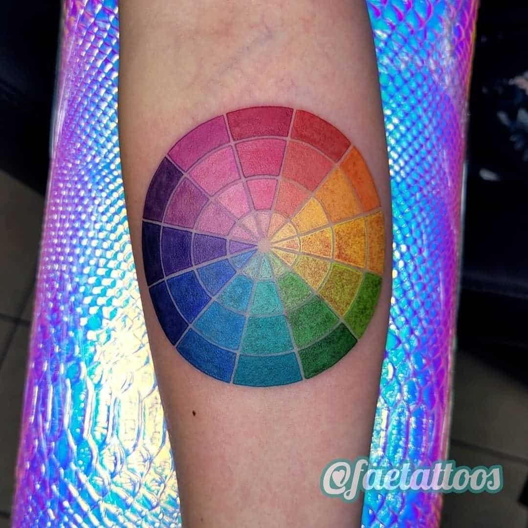 Rainbow Circle Tattoo