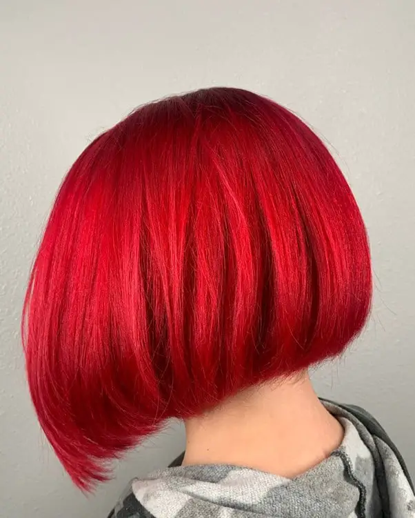 Bright Red Bob Wig