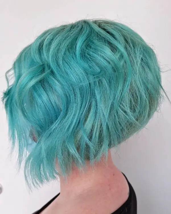 Light Blue Chopped Pixie Bob