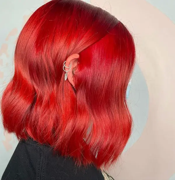 Red Wavy Bob