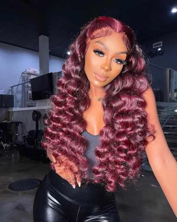 Red Wig Frontal Lace