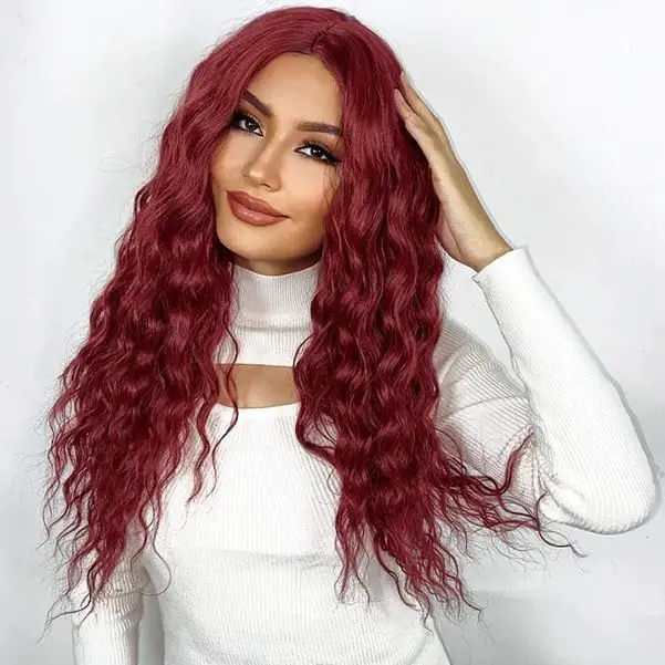 Red Wig Human Hair