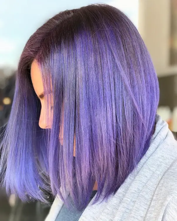 A-line Purple Wig