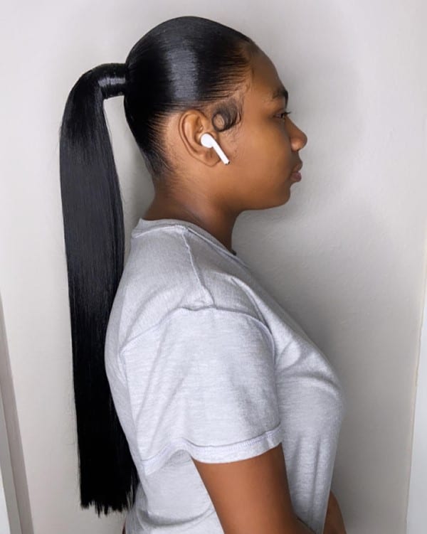 Black Ponytail Wig Styles