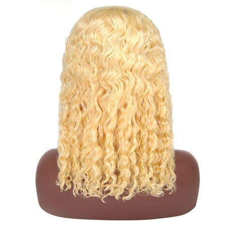 Blonde Bleached Curly Bob Wig