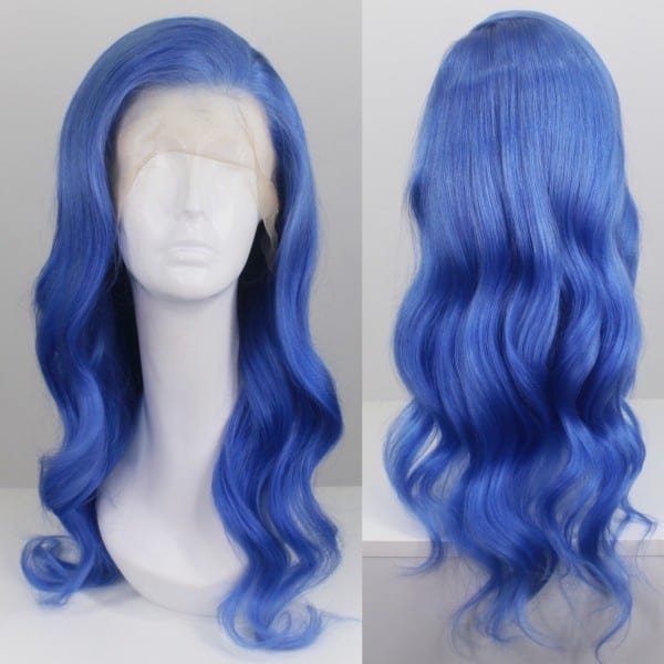 Blue Human Hair Wig