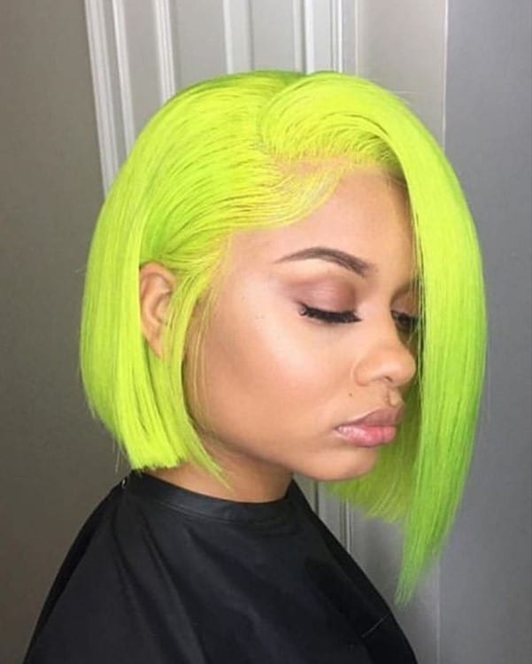 Bob Neon Green Wig