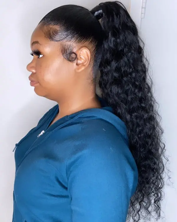 Brown Voluminous Ponytail Wig Hair