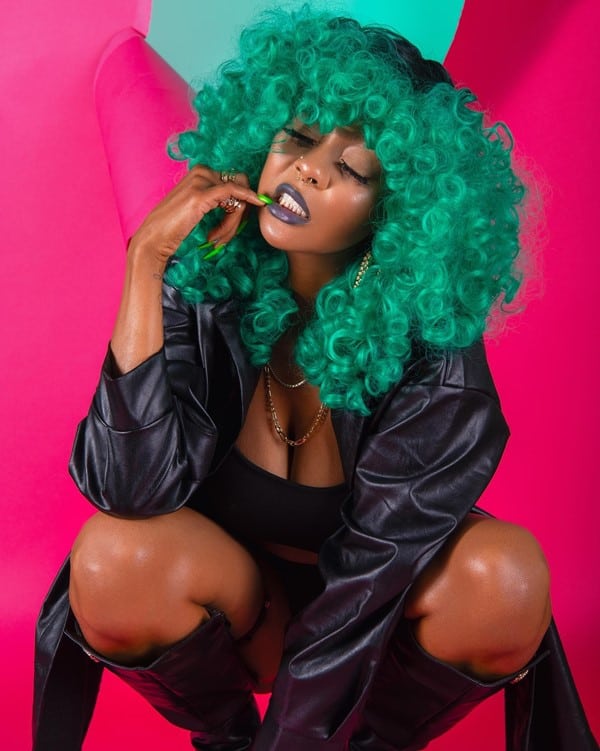 Curly Green Wig Hair