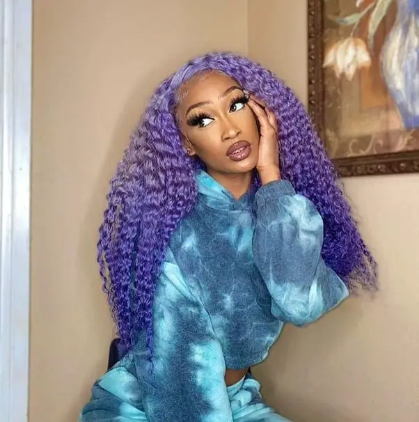 Curly Purple Wig