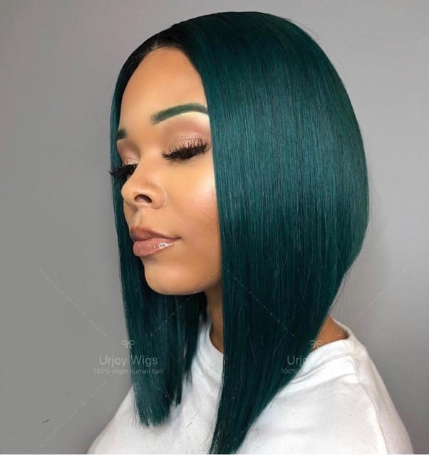 Green Wig Lace Front Bob