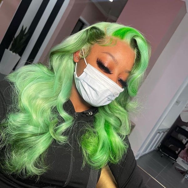 Green Wig Lace Front