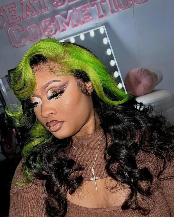 Green Wig Pop Of Color