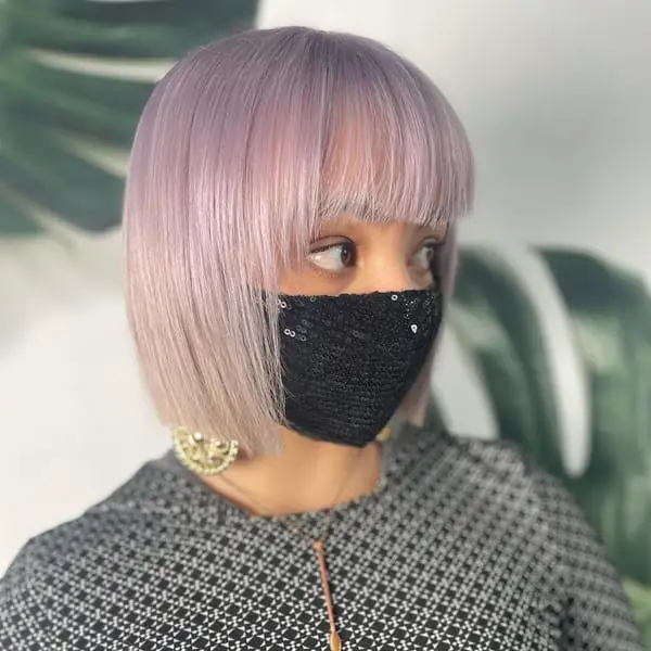 Light Purple Wig With Bangs