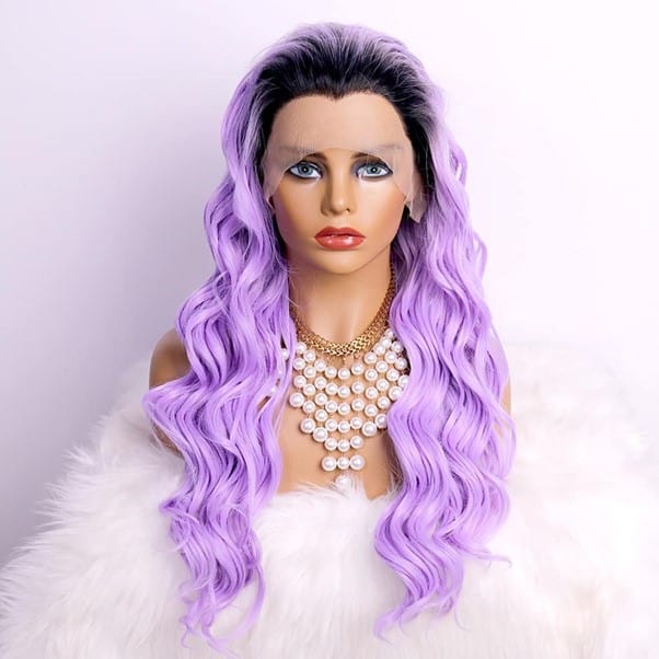 Long Light Purple Wig