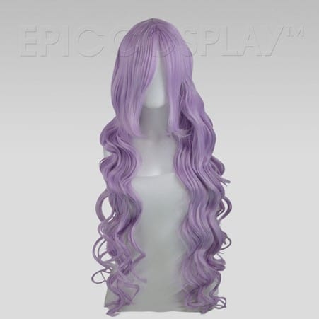 Long Lilac Purple Wig With Bangs