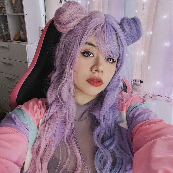 Pink And Purple Wig