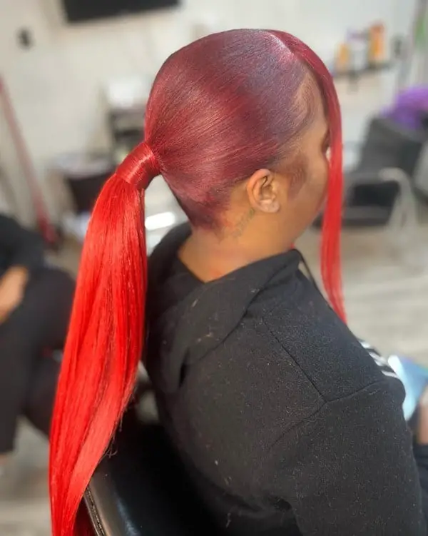 Red Ponytail Wig