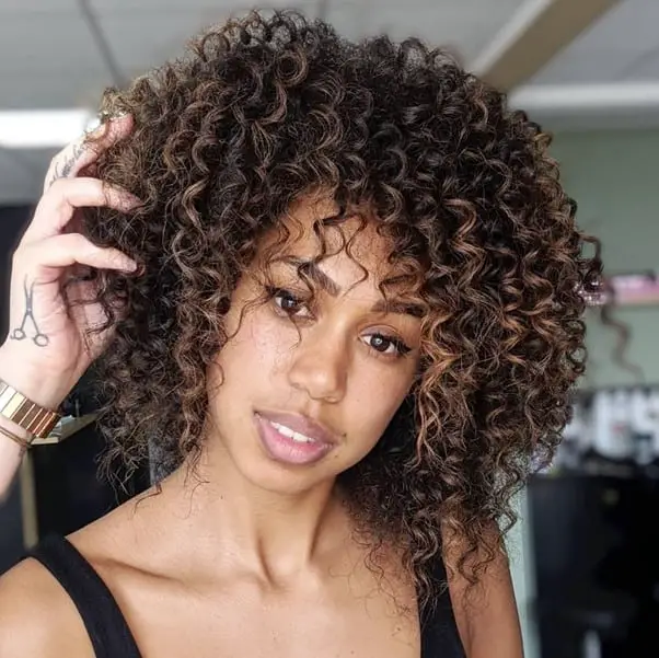 Stylish Curly Bob With Highlights