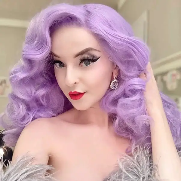 Wavy Light Purple Wig