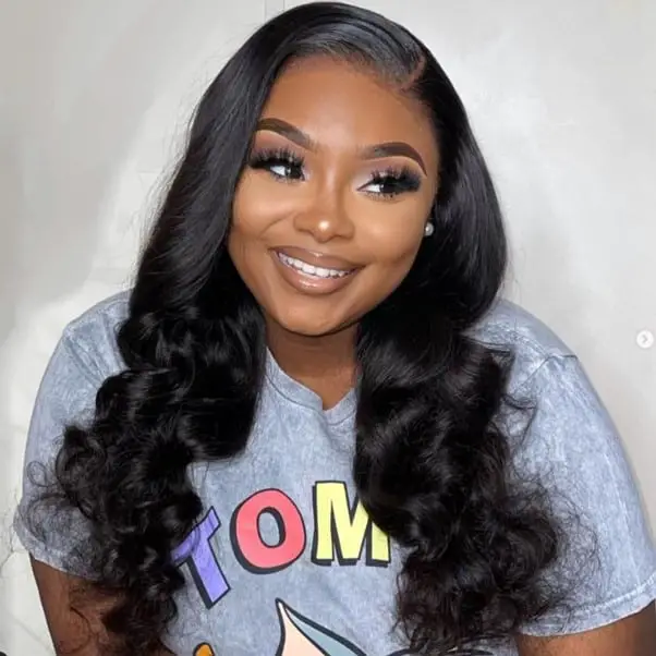 Black Glueless Lace Front Wig
