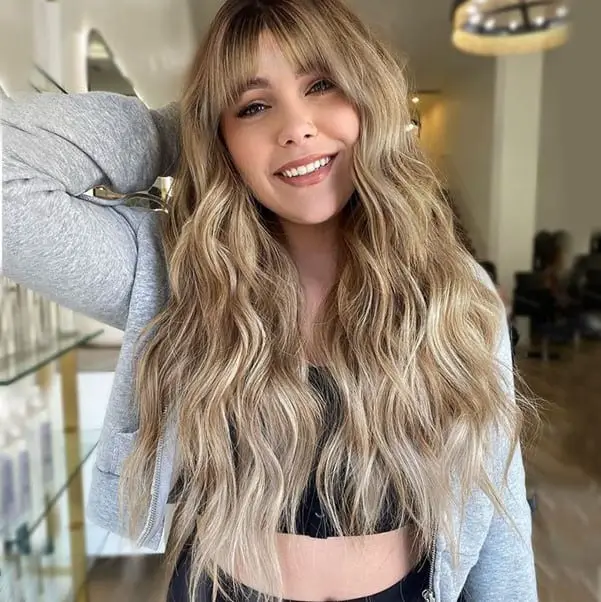 Blonde Wig With Bangs Human Hair