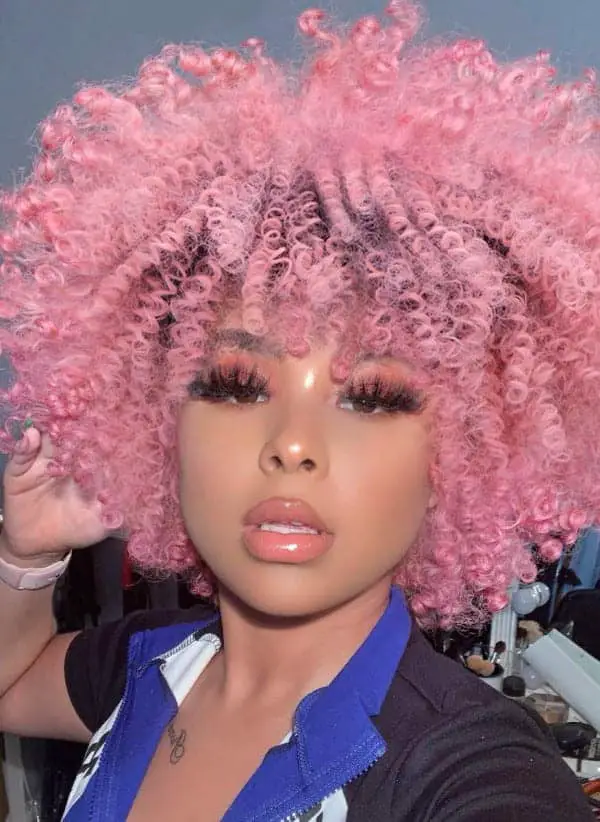 30+ Curly Wigs With Bangs You Can Shop Online (2023 Update) 34 Brown Balayage Curly Wig With Bangs