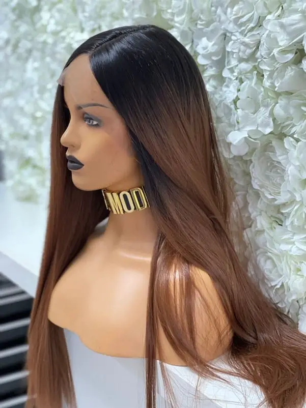 Brown Glueless Lace Front Wig