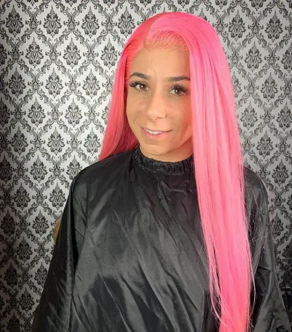 Hot Pink Lace Front Wig