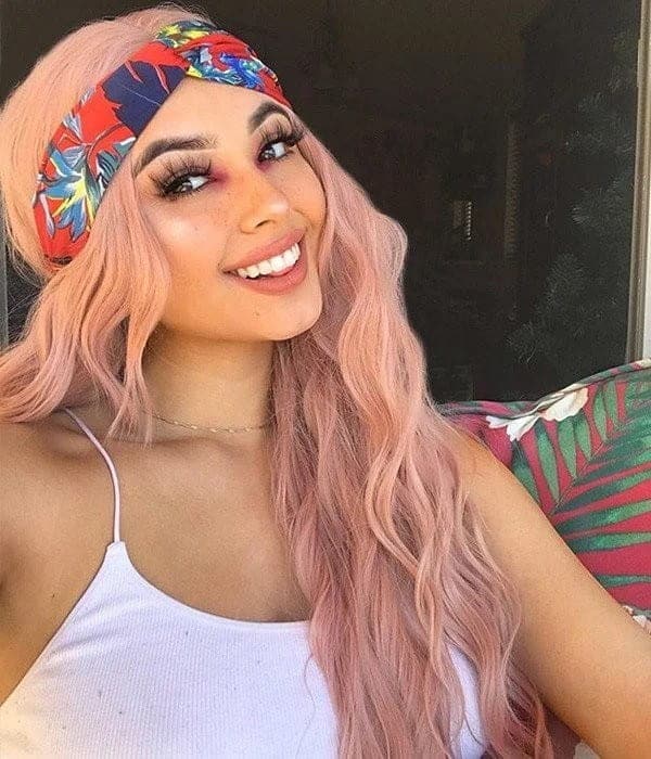 Light Pastel Pink Lace Front Wig