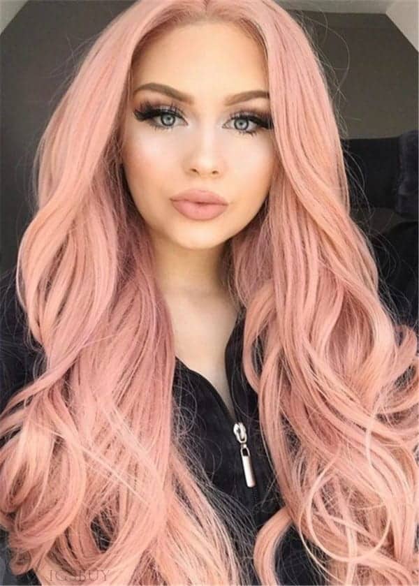 Light Pink Lace Front Wig