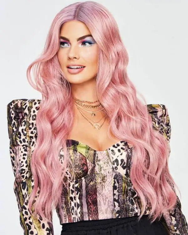 Pink Two Tone Lace Front Wig
