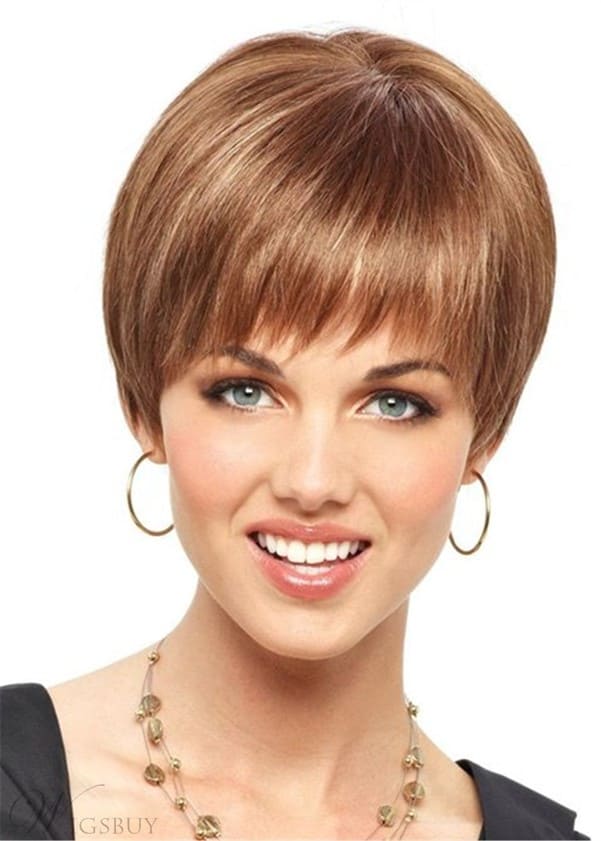 Pixie Blonde Wig With Bangs