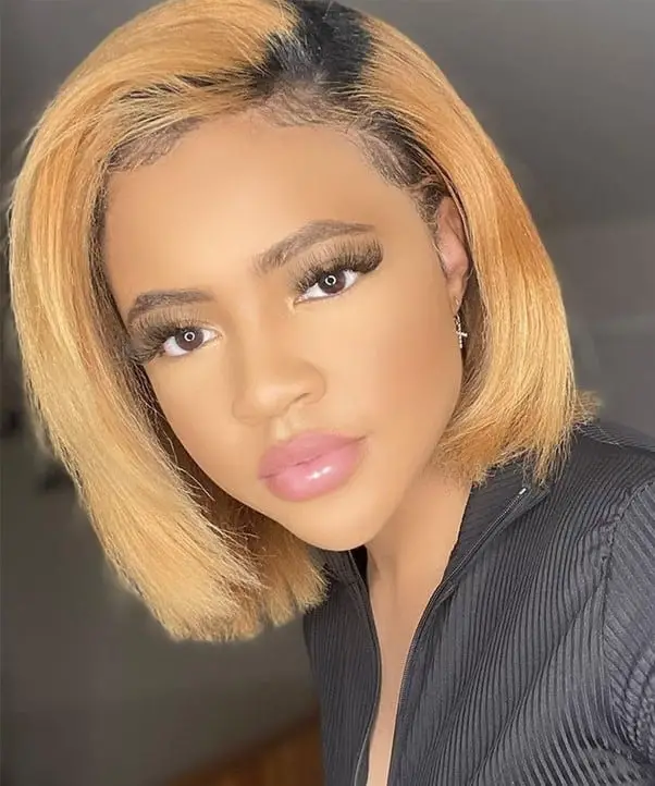 Short Bob Frontal Blonde Wig