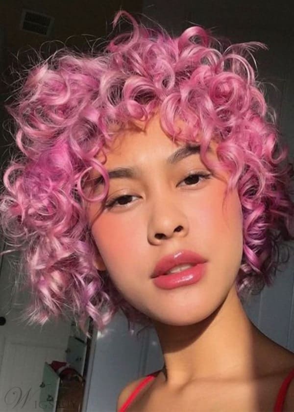 Short Pink Lace Front Wig