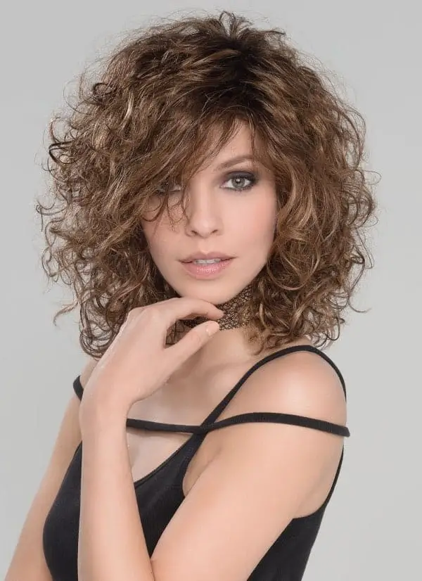 Short & Simple Curly Wig With Bangs