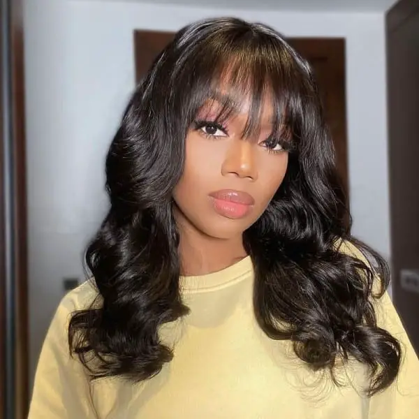 30+ Curly Wigs With Bangs You Can Shop Online (2023 Update) 7 Soft Brown Curly Wig With Bangs
