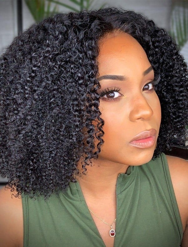 Super Curly Glueless Lace Front Wig