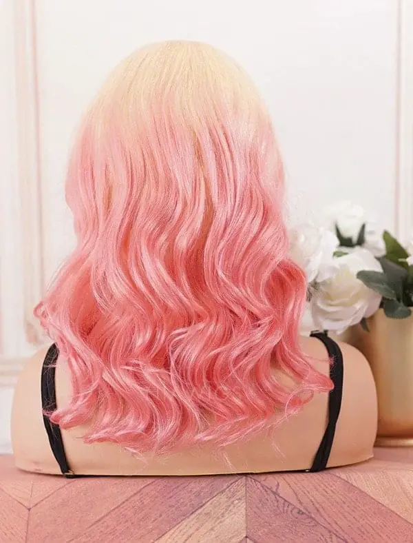 Wavy Pink Lace Front Wig