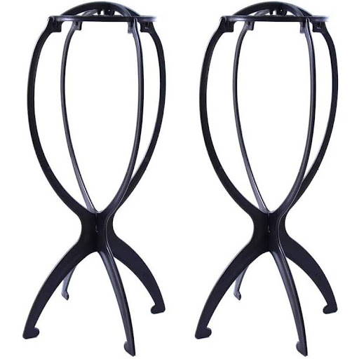 6 Pack Wig Stand 14.2 Inches Wig Holder for Multiple Wigs (Black)