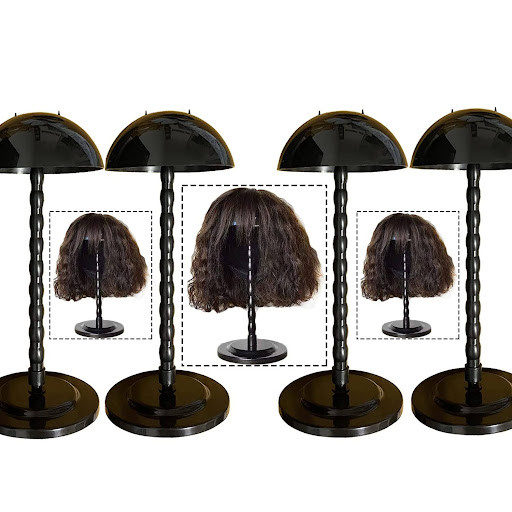 4 Pack Wig Stand Holder, Premium Portable Collapsible Wig Holder For  Multiple Wigs, Durable Wig Stands For Women