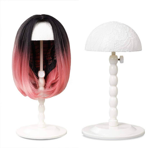 8 Pack Wig Stands Collapsible Wig Head Stand Folding Wig Holder